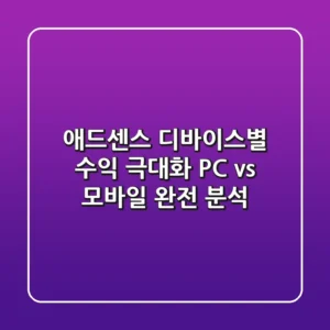 📱 애드센스 디바이스별 수익 극대화: PC vs 모바일 완전 분석 💰