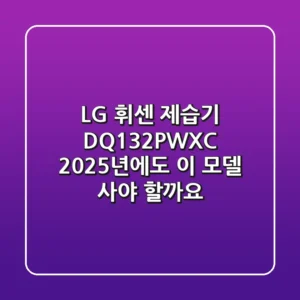 LG 휘센 제습기 DQ132PWXC, 2025년에도 이 모델 사야 할까요?