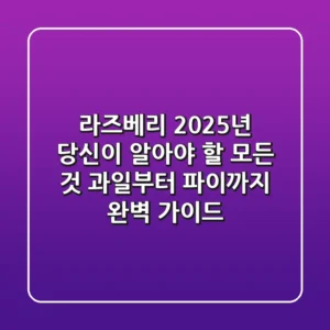 라즈베리, 2025년 당신이 알아야 할 모든 것: 과일부터 파이까지 완벽 가이드