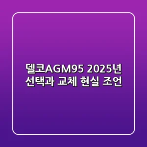 델코AGM95: 2025년 선택과 교체, 현실 조언