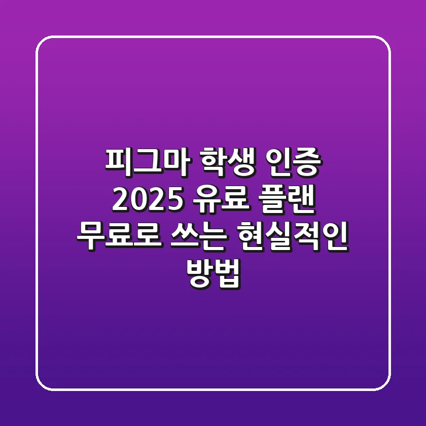 피그마 학생 인증 2025: 유료 플랜 무료로 쓰는 현실적인 방법