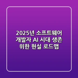 2025년 소프트웨어 개발자, AI 시대 생존 위한 현실 로드맵