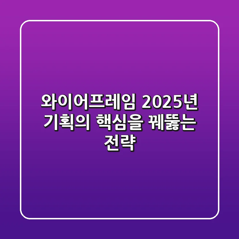 와이어프레임: 2025년, 기획의 핵심을 꿰뚫는 전략!